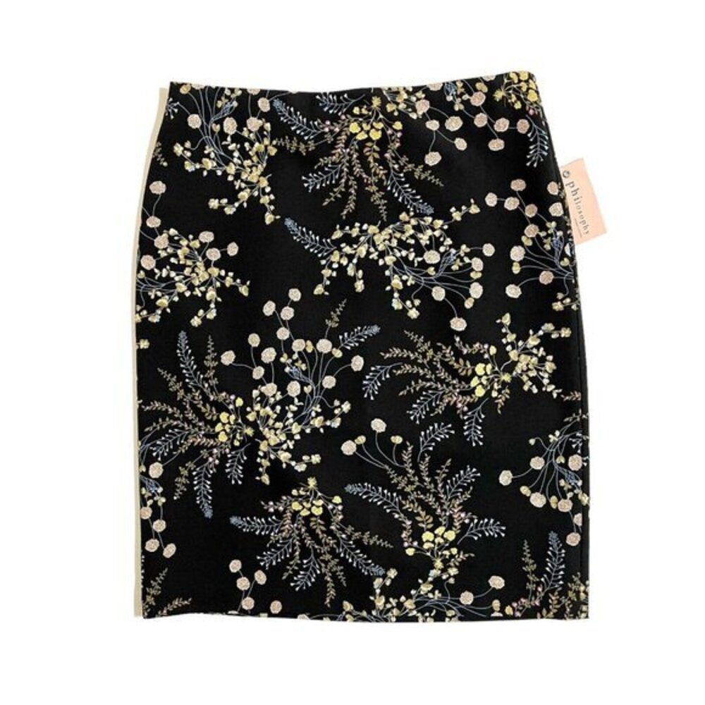Philosophy Floral Pencil Skirt Above Knee Fitted SZ 8 NWT
